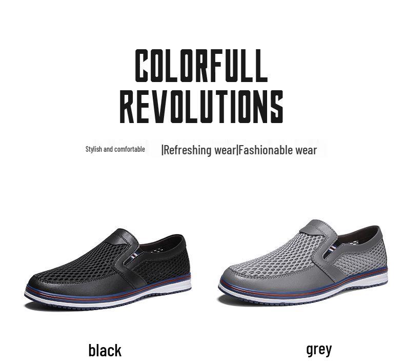 Men's Breathable Mesh Slip-on Shoes - Summer Casual Sock & Driving Style