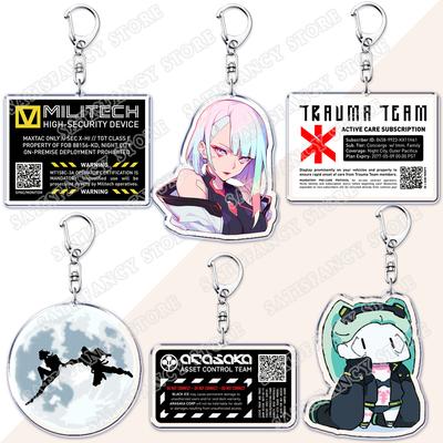 Llaveros de Anime Cyberpunk para Mujer Accesorios Bolso Edgerunners Rebecca Lucy Gloria Faraday Llaveros Joyería Fans Amigos Regalos