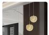 Luxury Crystal Pendant Light: Elegant Wrought Iron Hallway & Entrance Wall Lamp