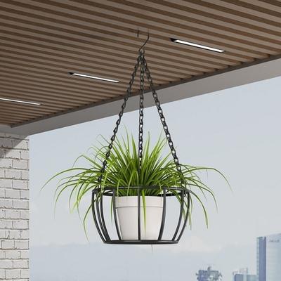 Iron Rope Hanger Flower Pot with Chain Flower Pot Holder Decoration Hanging Planter Hanger  Outdoor
