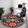 1pc Birds, Flowers Office Round Rug, Non-slip, Soft and Durable Office Rug for Interior Decoration, Perfect for Office,Decoration Yy260204047