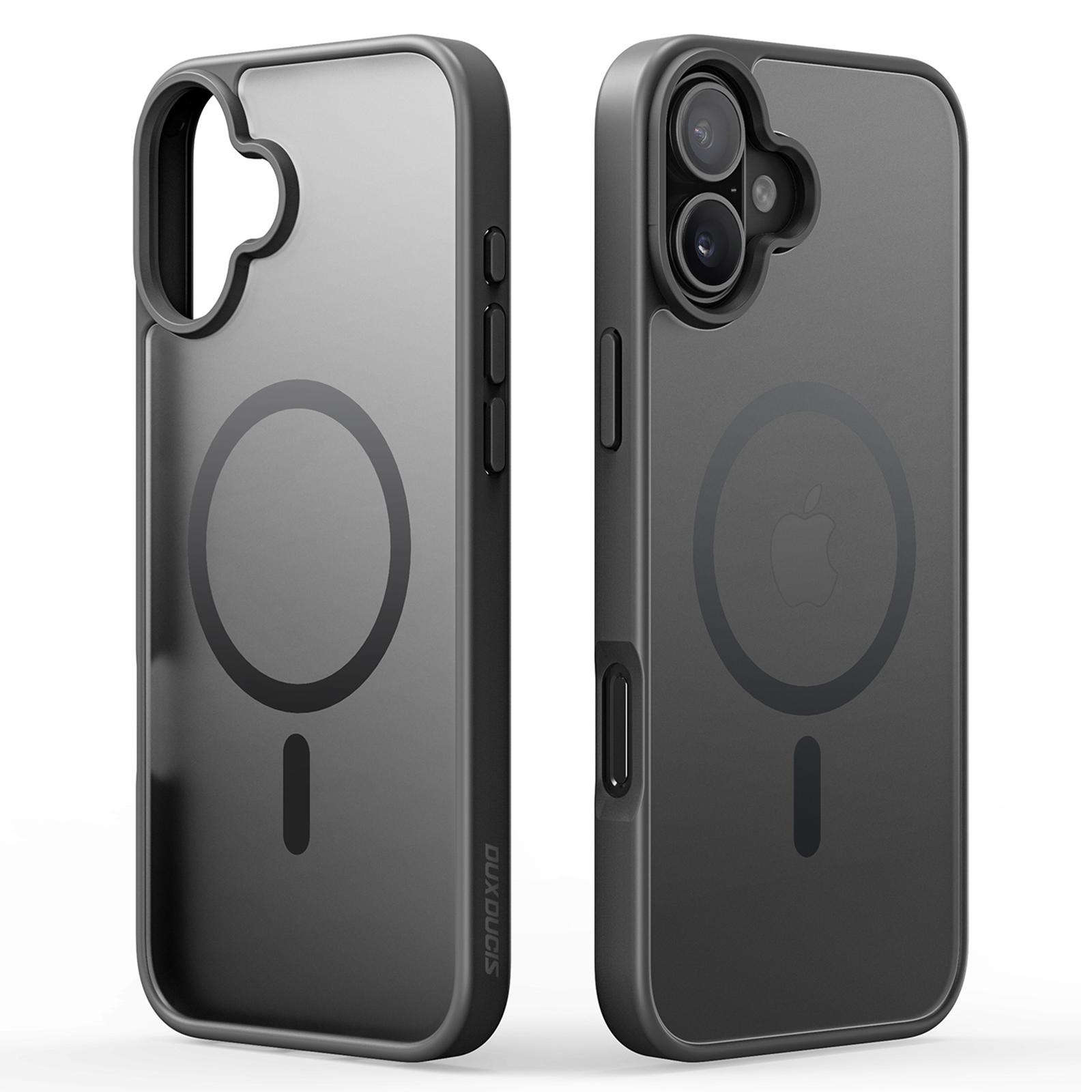 

For iPhone 16 Matte Case Compatible with MagSafe PC+TPU Phone Cover Rose Pink