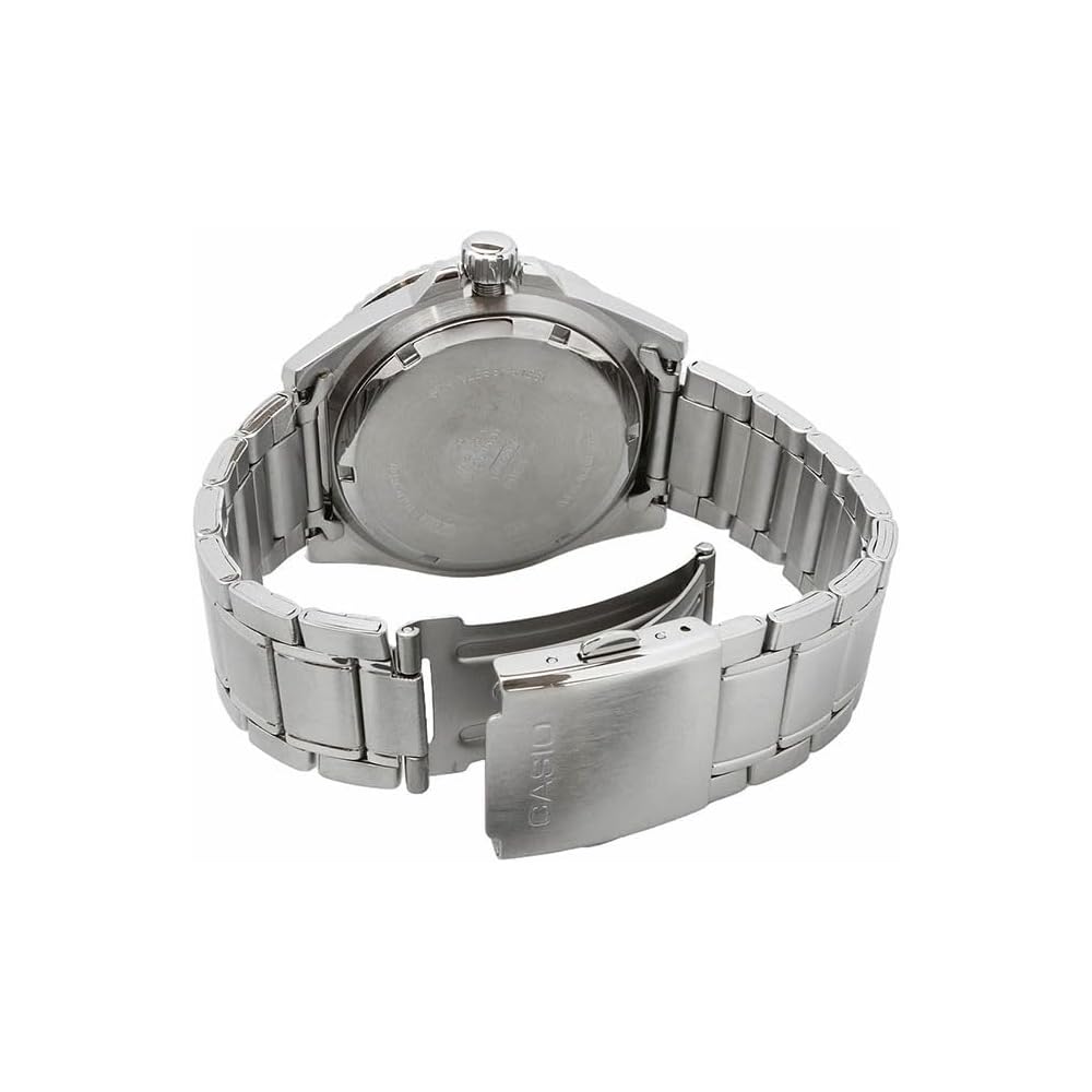 Casio Standard Analog Sports Watch 20 ATM Water Resistant Green Dial Metal Band Men's