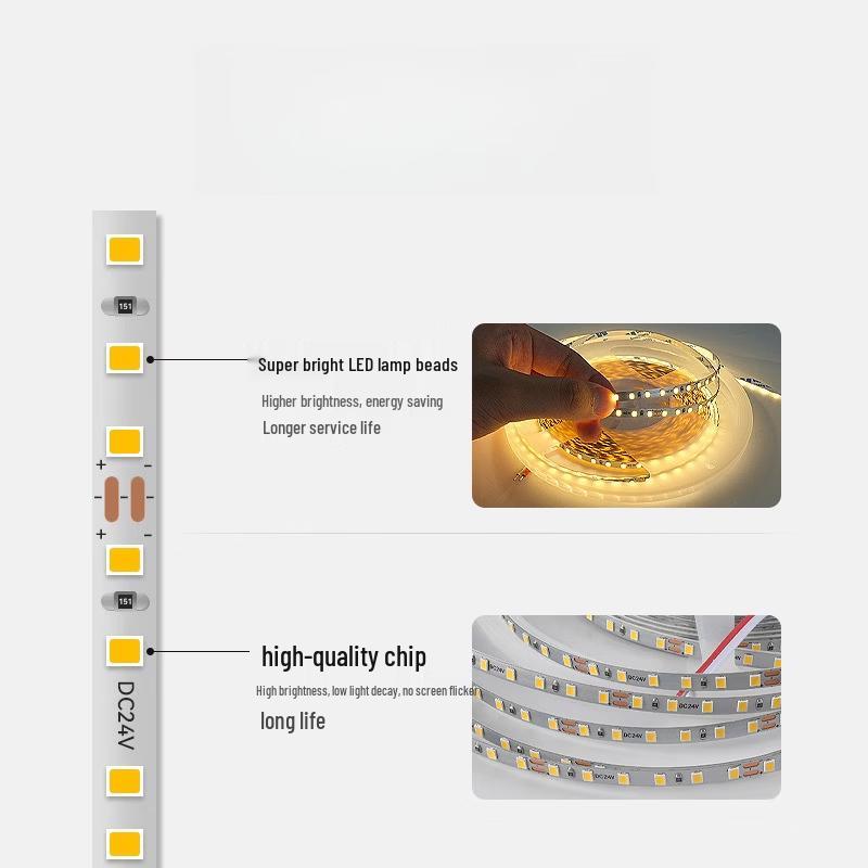NuFeng 24V Golden Yellow Bare Board LED Strip Light