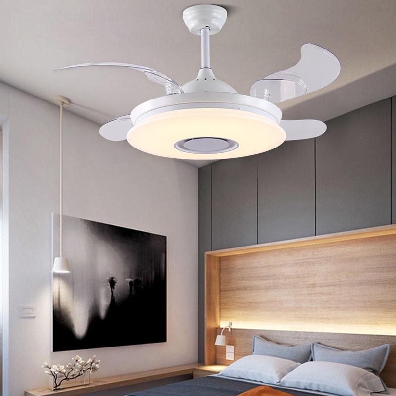 44 IN 1 2 Inches Modren RGB Ceiling Fan with Light APP Bluetooth Music Fans Light Bedroom Smart Ceiling Lamps With Remote Control