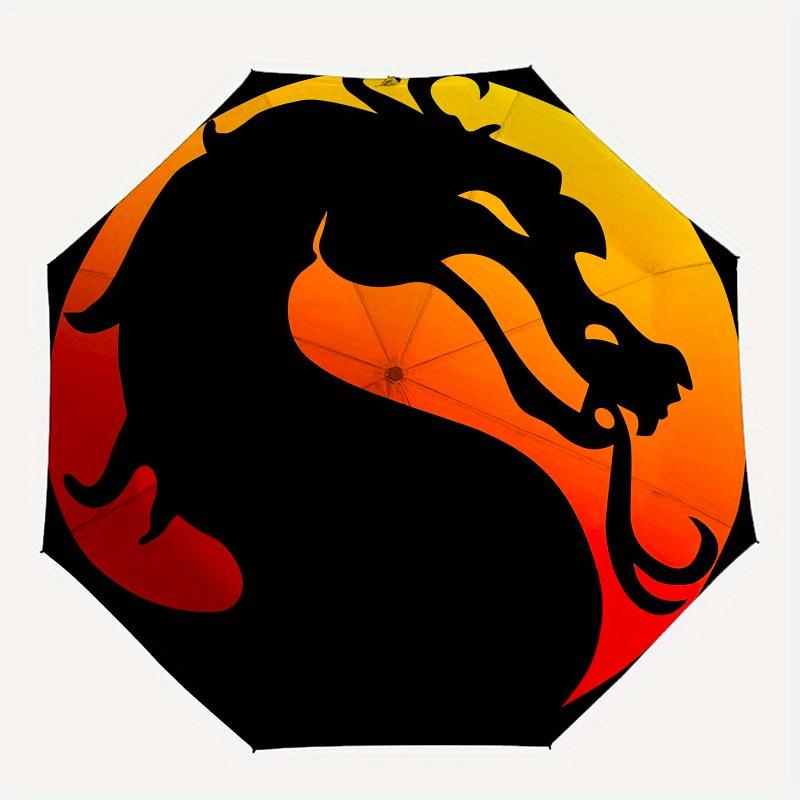 1pc Mortal Kombat Dragon Logo Umbrella with Plastic Handle,Suitable for All Seasons Home Travel Outdoor UmbrellaM1094
