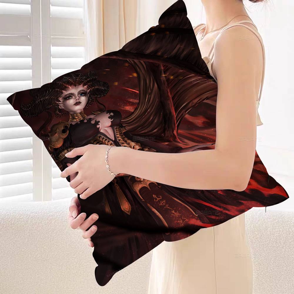 Игровые Подушки Diablo 4 Наволочки Домашнее Постельное Белье Декоративная Наволочка Свадебная Супер Мягкая Наволочка 12x12Inch