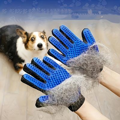 [Aseo de Mascotas] Guante Cepillo Suave para Aseo de Mascotas | Diseño Mejorado de Cinco Dedos | Para Perros y Gatos de Pelo Largo y Corto | Eliminación de Pelo de Mascota