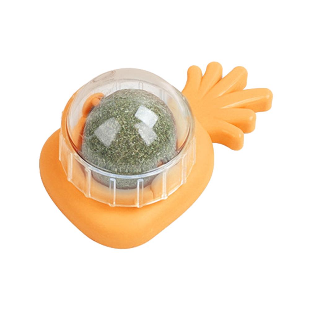 Cat Catnip Toys Ball Treats Healthy Cat Candy Licking Snacks Promote Digestion Rotatable Natural Interactive for Teeth Cleaning