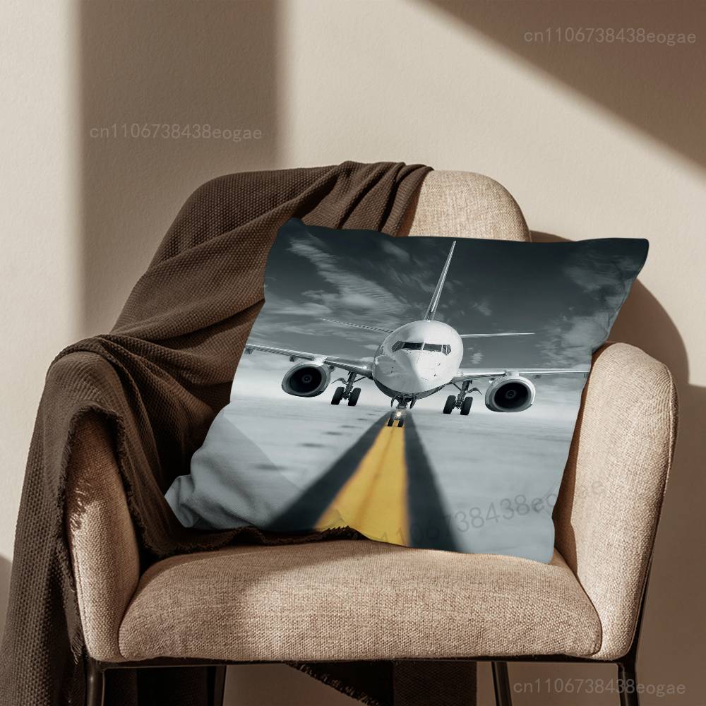 Art Airplane Plane Pillow Case For Room Sofa Cushion Cover Suitable For Home Bedroom Decoration And Protector