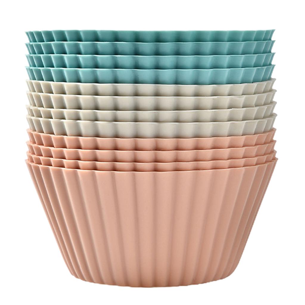 Silicone Muffin Cup Round Non-stick Food Grade BPA Free Dishwasher Safe Cake Cupcake Baking