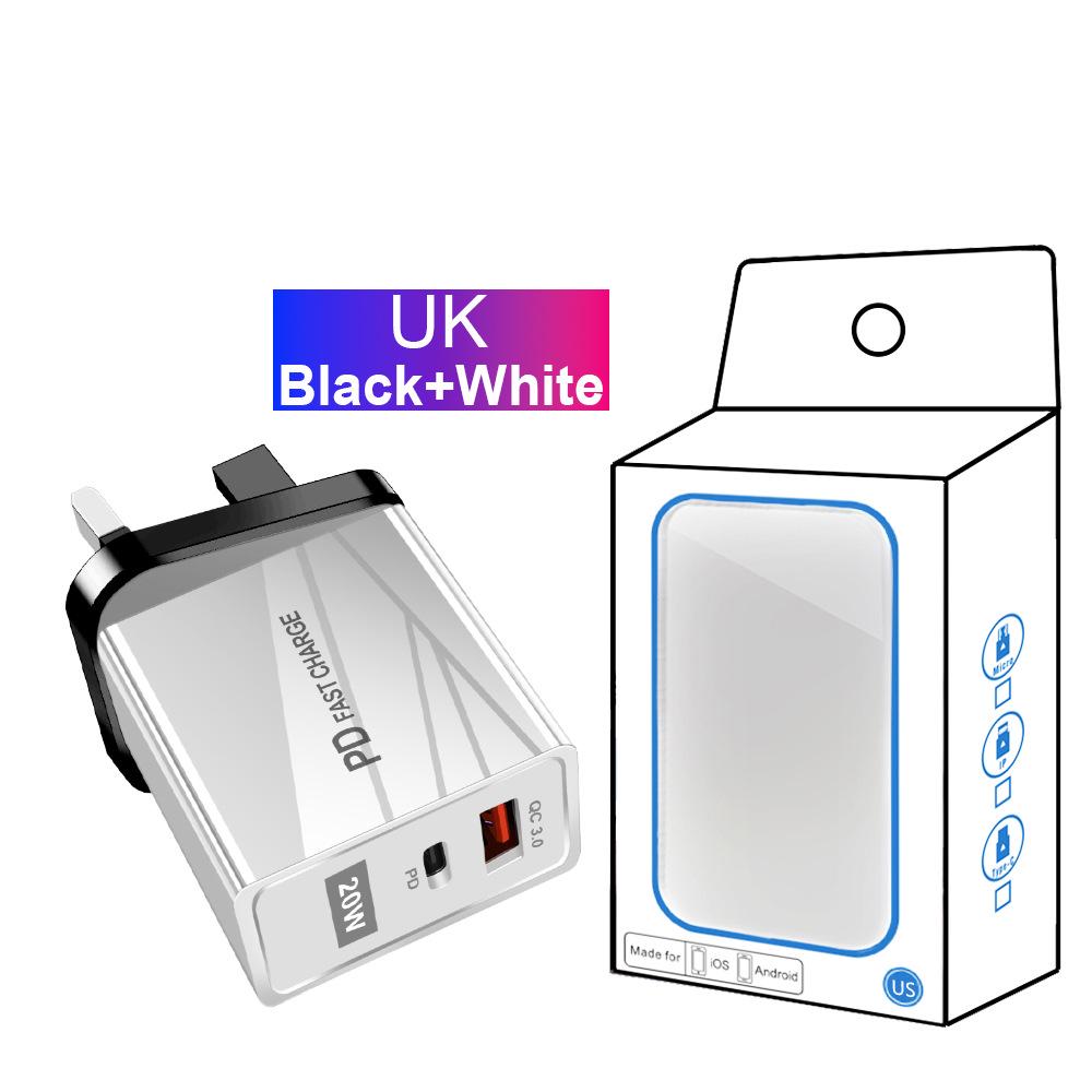 USB Travel Charger QC3.0+PD, 5V/9V/12V, EU/US Standard, Fast Charging