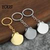 Zinc Alloy Key Holder Beach Shell Keychain, Shape Metal Keychain Ring, Handbags Backpacks Decorative Car Chain Wear-resistant