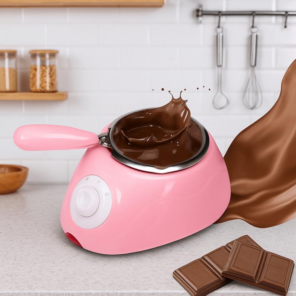 EU Plug Chocolate Melting Machine Stainless Steel/Plastic Chocolate Fondue Maker  For Home