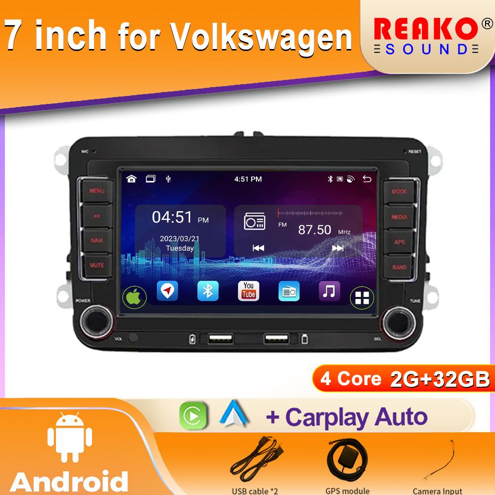 7" 2 Din HD Car Media Video RDS Airplay Car Radio Wireless CarPlay Android Auto Stereo Audio For VW/Seat/Skoda/Passat/Golf/Polo