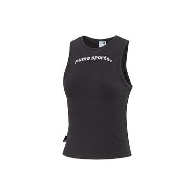 Buchstabenprint Eng anliegendes Sport-Trägertop Ohne Ärmel Damen Oberteile Schwarz 622575-01
