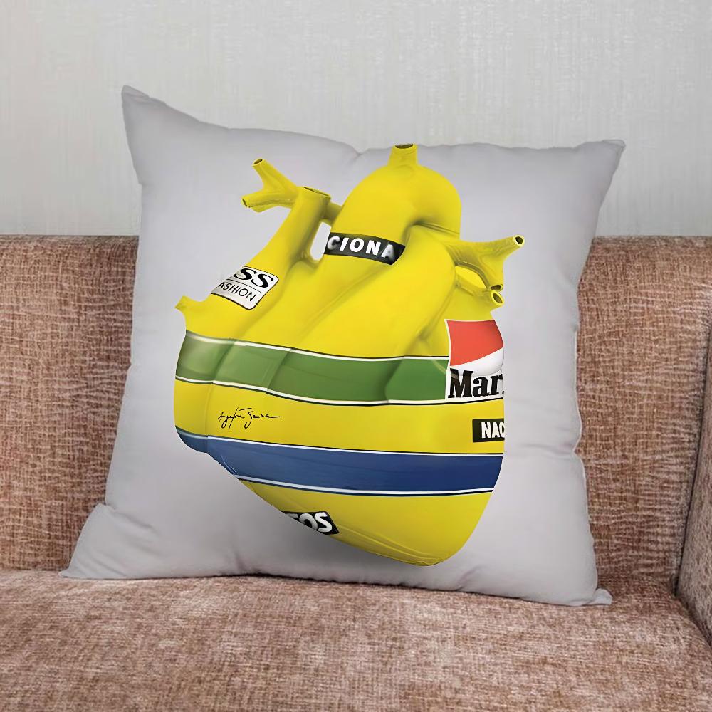 Federa Cuscino Ayrton S-Senna Pilota di Corse Per Casa Camera da Letto Auto Ufficio Decorazione Soggiorno Cuscino Divano Adatto
