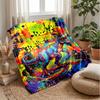 T-Rex Monster Truck vs Dinosaur Theme blanket Lightweight Warm Flannel Blanket Decorative Throw Blanket for Home Decoration