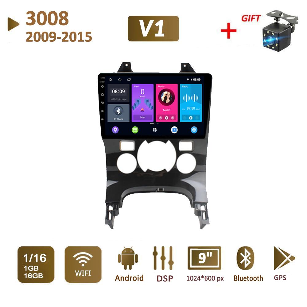 

2Din Android автомобильное радио для Peugeot 3008 2009-2015 мультимедиа Carplay авто WIFI головное устройство стерео навигация 2 + 32 ГБ 1+16GB.AT