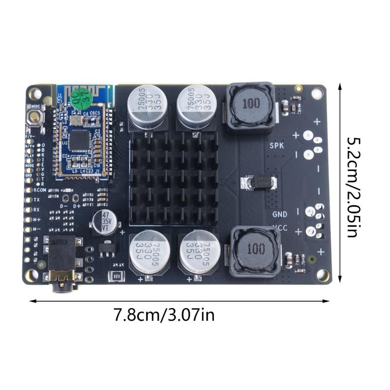 Bluetooth-compatible 5.0 Power Amplifier Board Mono 80W/100W AUX Input Line In Supports Serial Port Renaming Password