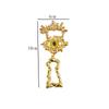 Retro Baroque Style Gold Eye Brooch Long Pearl Tassels Vintage Women Lapel Pin for Bridesmaid Dress Decor Nice Gift