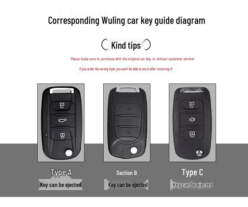 Wuling Mini EV & Hongguang Series Genuine Leather Key Case