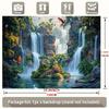 2D Rainforest Waterfall Backdrop, Tropical Nature Tapestry for Home