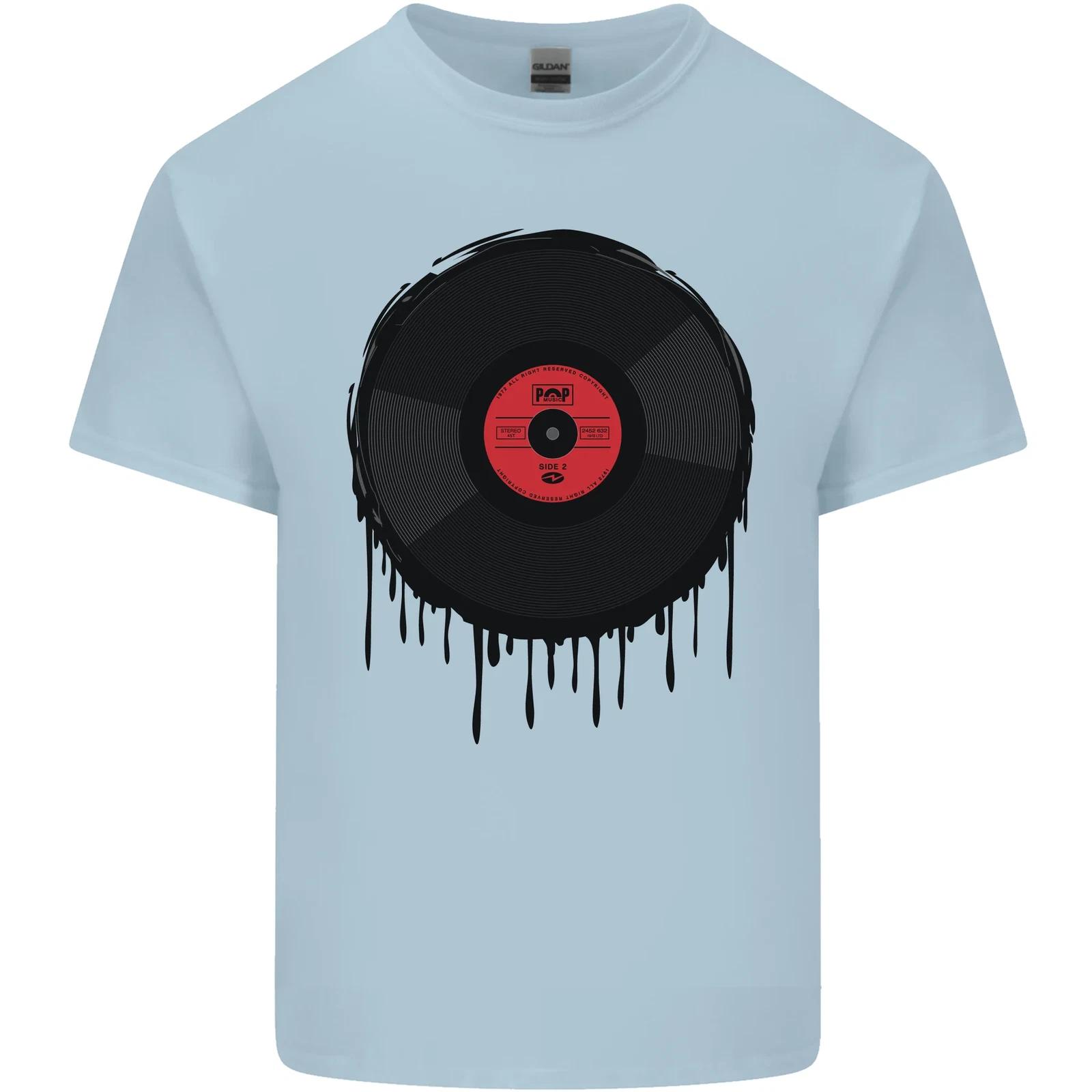 

A Dripping Vinyl Record Turntable Decks DJ Kids T-Shirt Childrens XL