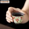 50ML Ölmalerei Rose Blume Sprache Teetasse Ästhetisch Teeschale Set von Tassen Teeverkostung Riechtasse Chazhan Meistertassen Cha