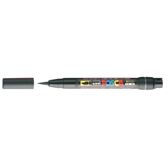 Marqueur pinceau Brush POSCA PCF350 1-10mm Noir - UNIBALL - Marqueur pinceau - Large - Opaque