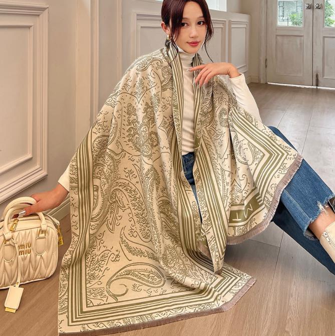 New Arrival Women'S Scarl Thickening Warm Pashmina Cashmere Scarf Female Autumn Winter Soft Scarf Shawl Multipurpose Blanket