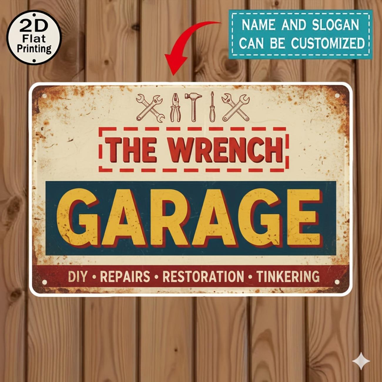 Custom Metal Sign Garage Bar Pub Man Cave Decor Personalized Logo белый