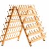 Wooden Thread Rack Easy to Use Freestanding Hair Extension Holder Premium