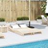 VidaXL Lot de 2 Chaises Longues, Bain de Soleil, Transat de Terrasse, Siège de Jardin, Meuble de Patio Balcon Extérieur, 832573