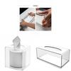 Clear Acrylic Tissue Dispenser With Lid For Dining Room Bathroom Storage