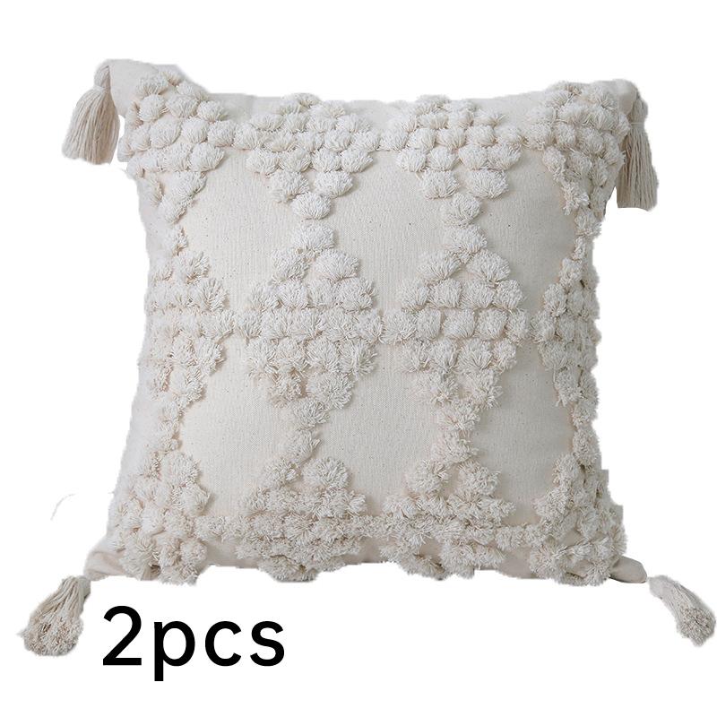 Набор из 2 наволочек из искусственной шерсти, декоративная наволочка из бархата для дивана в фермерском стиле, мягкая плюшевая квадратная наволочка в стиле бохо 12 x20 -2pcs