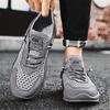 Summer New Fly-woven Large Mesh Breathable and Comfortable Outdoor Travel Shoes Free Lace-up Foot Cover Sports Low-top Trendy Men's Shoes