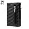 Herren Geldbörse Geldbeutel Kohlefaser RFID Kreditkartenhalter Luxus Minimalistisch Schlank Dünn Geldbörse Schwarz Clutch Geldbörse Männlich