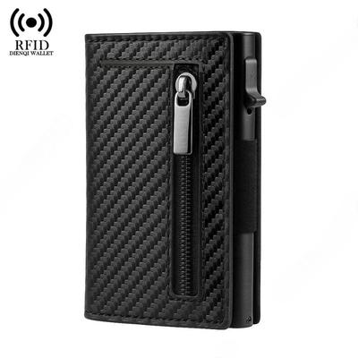Erkek Cüzdan Para Çantası Karbon Fiber Rfid Kredi Kartı Tutucu Lüks Minimalist İnce Cüzdan Siyah Clutch Cüzdan Erkek