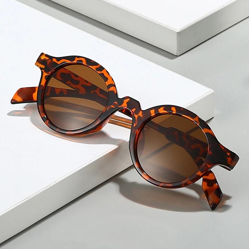  Retro Small Round Women Sunglasses Fashion Gradient Shades UV400 Punk Men Yellow Green Sun Glasses