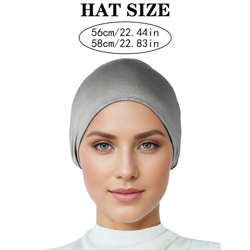 Wide Elastic Solid Hairband Soft Non-slip Head Scarf Hair Hoop for Muslim Women Daily Wear Party Use