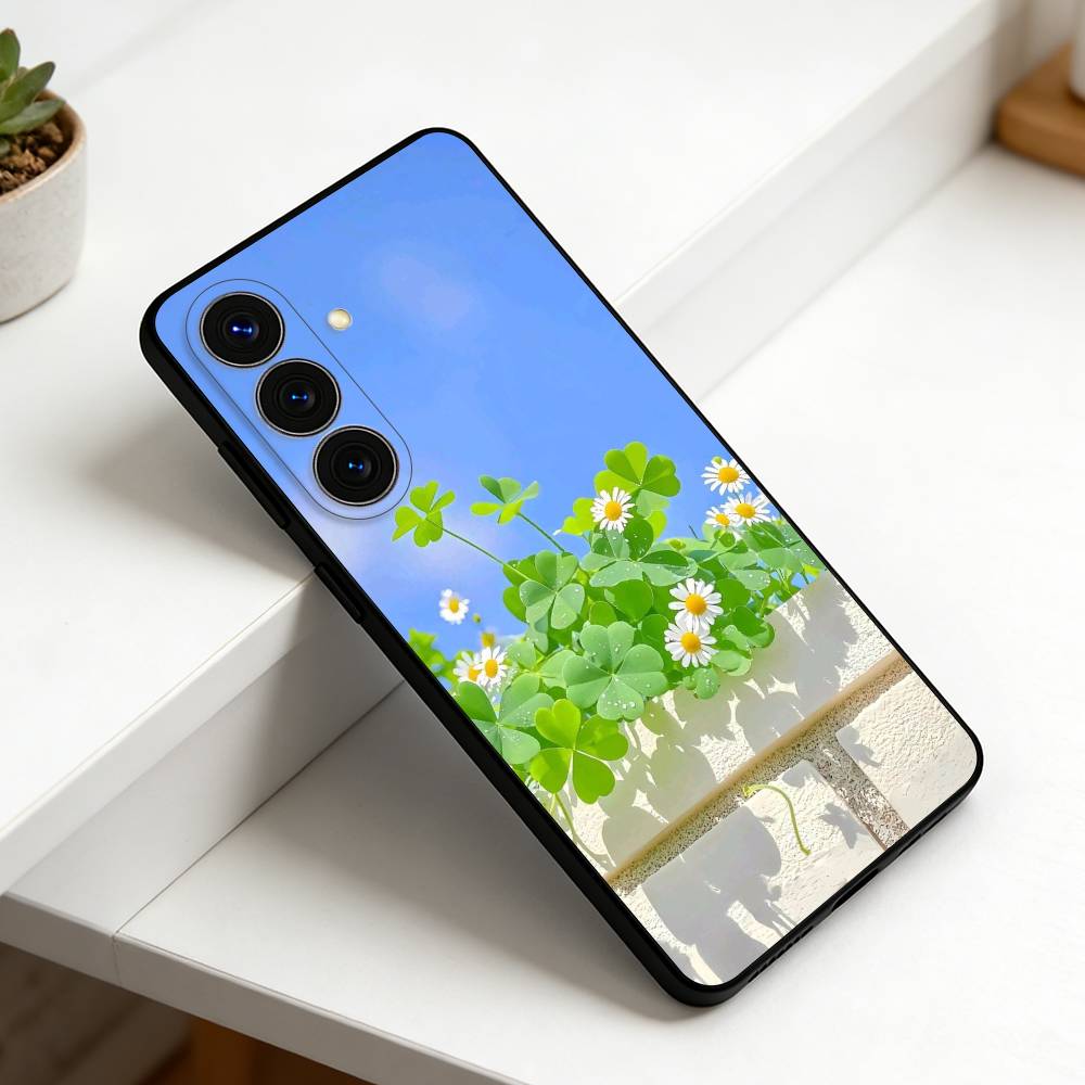 Spring green scenery For Samsung S25,S24,S21,S22,S23,S30,Ultra,S20,Plus,Fe,Lite,Note,10,9,5G Black Cover