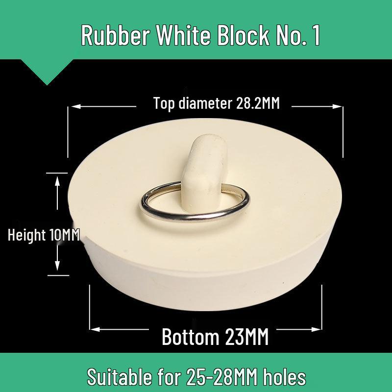 Universal Rubber Drain Stopper for Bath, Sink, and Mop Sink
