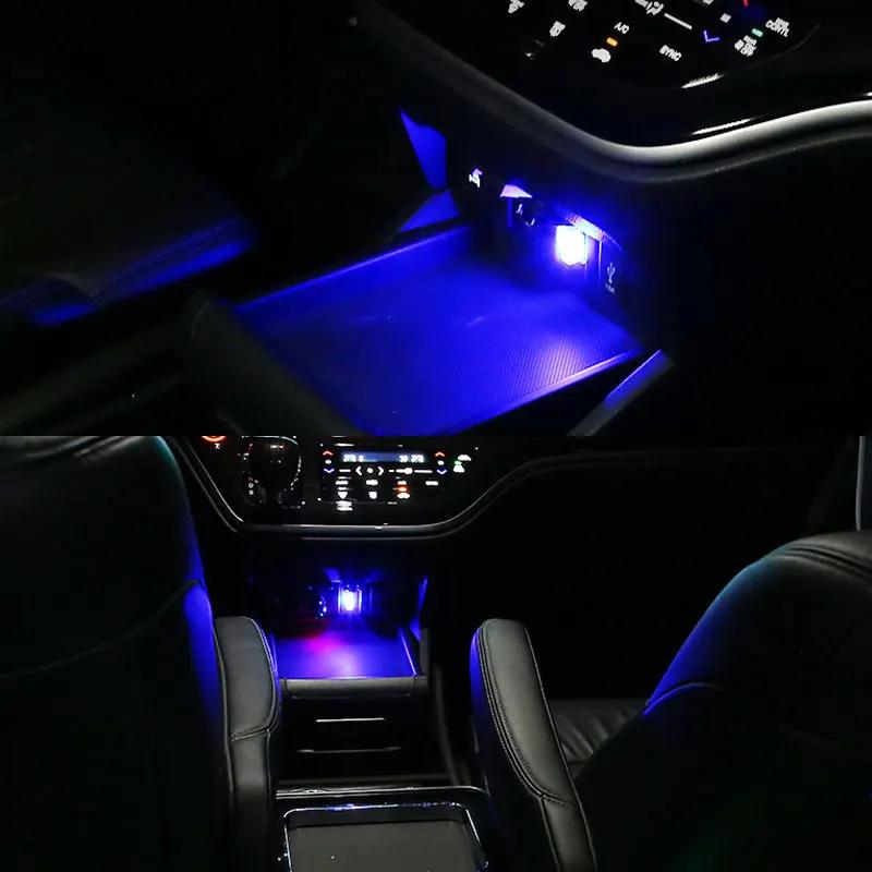 Car Mini USB LED Ambient Light Decorative Atmosphere Lamps Interior Environment Portable Light Plug Play Party Atmosphere Lamp