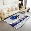 Erose Braut Fußball Stadt Bereichsteppich 4'11" x 3'3" Fußballteppich für Jungen Mädchen Braun Rot Rugby Spiel Teppich Fußballfans Schlafzimmer Dekor Sport B