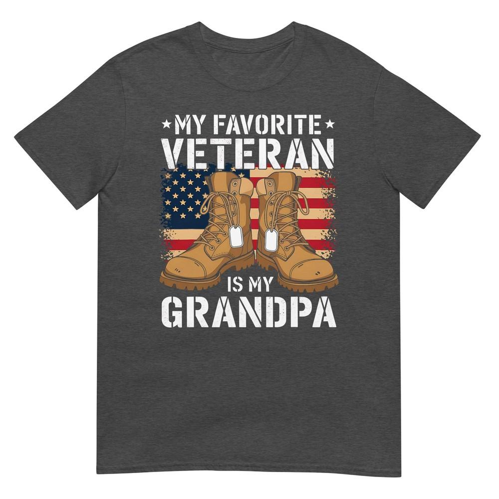 My Grandpa Is A Veteran Fathers Day Veteran Day TShirt