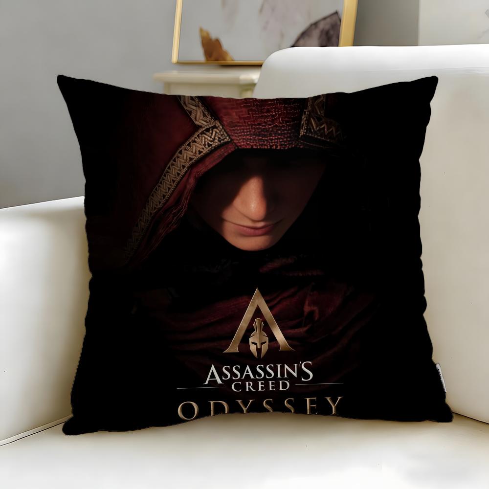 Classic Game Assassins Creed Cushion Cover Soft & Easy-Wash Pillow Case – Versatile for Couch, Bed, Travel and Office