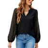 Blusas y Camisas Casuales de Moda para Mujer JPNTKY de Manga Larga con Cuello en V