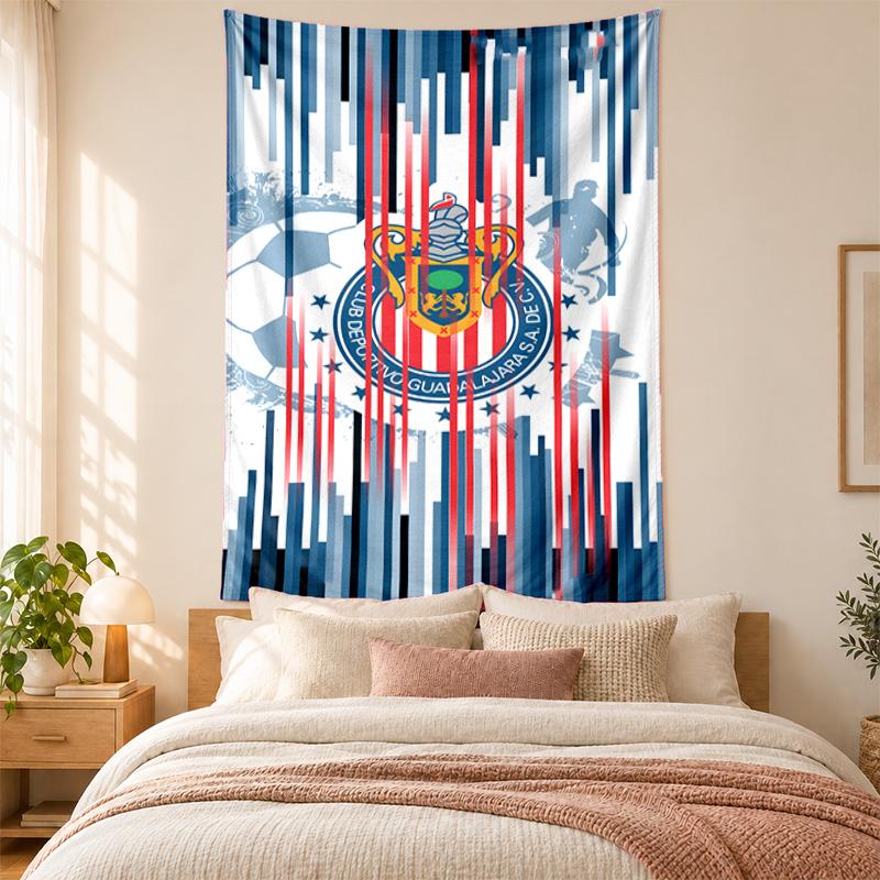 Deportivo Guadalajara Tapestry Highquality for Decorating Living Room Bedroom Dorm Walls Ideal As Bedroom Wallart Orholiday Gift