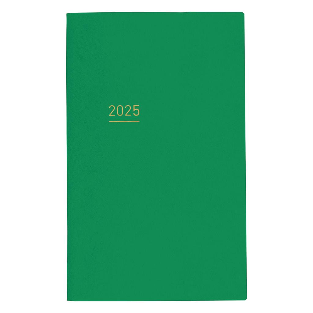 KOKUYO Jibun Techo Lite mini Planner 2025 B6 Slim Green Starts December 2024 Monthly/Weekly (Ni-JLM1G-25) -